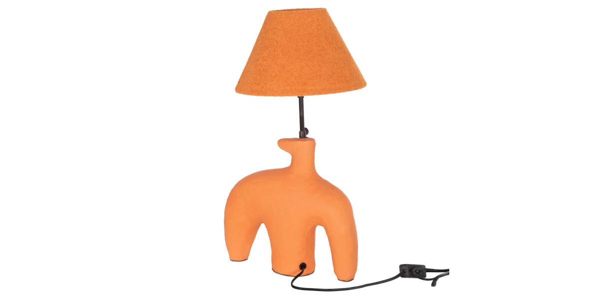 ΕΠΙΤΡΑΠΕΖΙΟ ΦΩΤΙΣΤΙΚΟ BOFEL HM4697 ΤΕΡΑΚΟΤΑ ΠΟΡΤΟΚΑΛΙ-ΚΑΠΕΛΟ TEDDY ΥΦΑΣΜΑ 30x8x52Υεκ