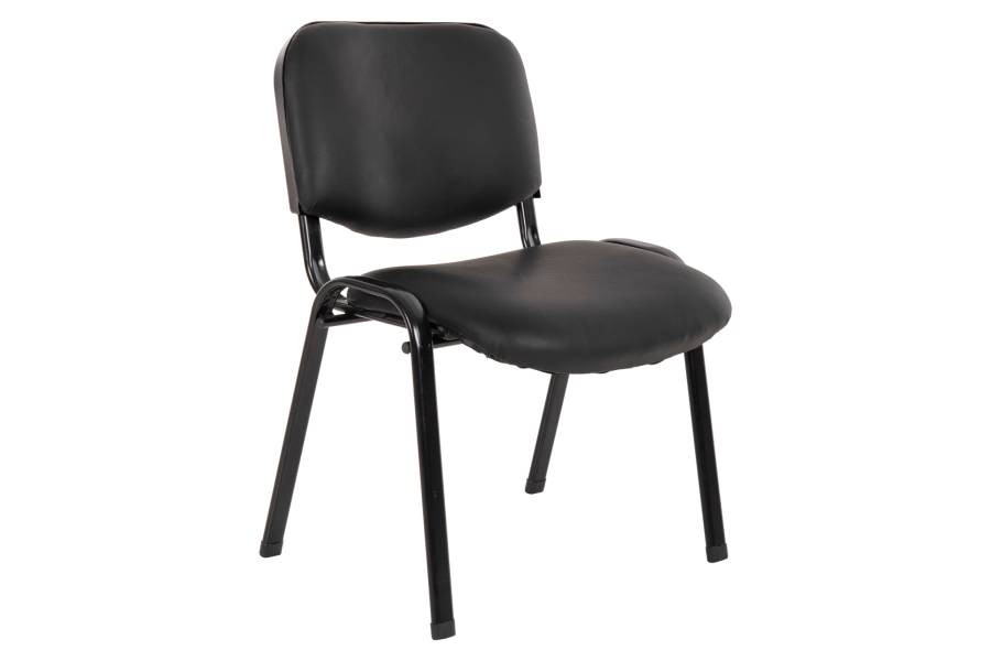 ΚΑΡΕΚΛΑ JANISHA HM1010.01 ΜΕ ΔΕΡΜΑΤΙΝΗ PU ΜΑΥΡΟ 53,5x59x77 εκ.