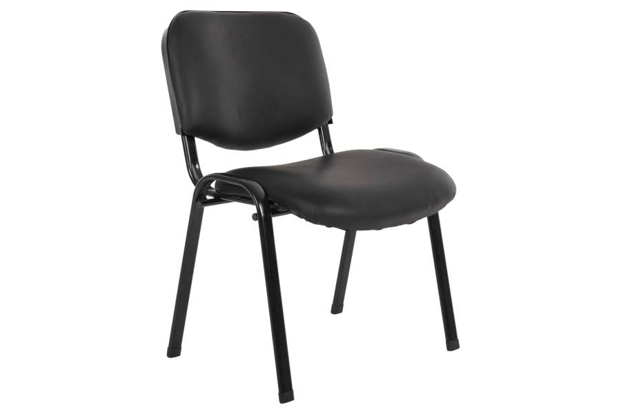 ΚΑΡΕΚΛΑ JANISHA HM1010.01 ΜΕ ΔΕΡΜΑΤΙΝΗ PU ΜΑΥΡΟ 53,5x59x77 εκ.