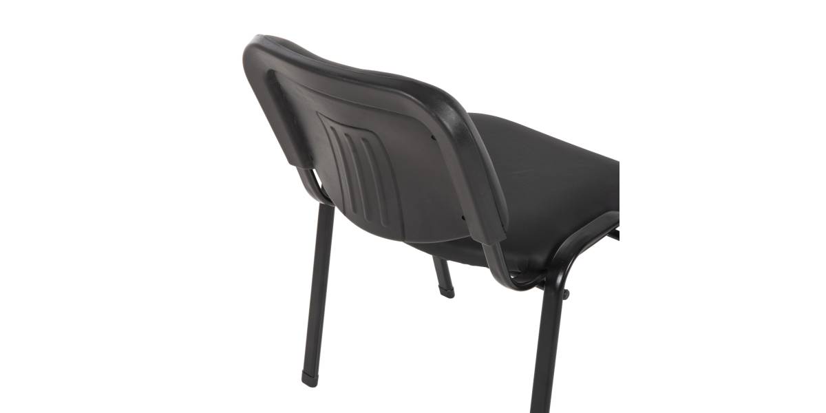 ΚΑΡΕΚΛΑ JANISHA HM1010.01 ΜΕ ΔΕΡΜΑΤΙΝΗ PU ΜΑΥΡΟ 53,5x59x77 εκ.