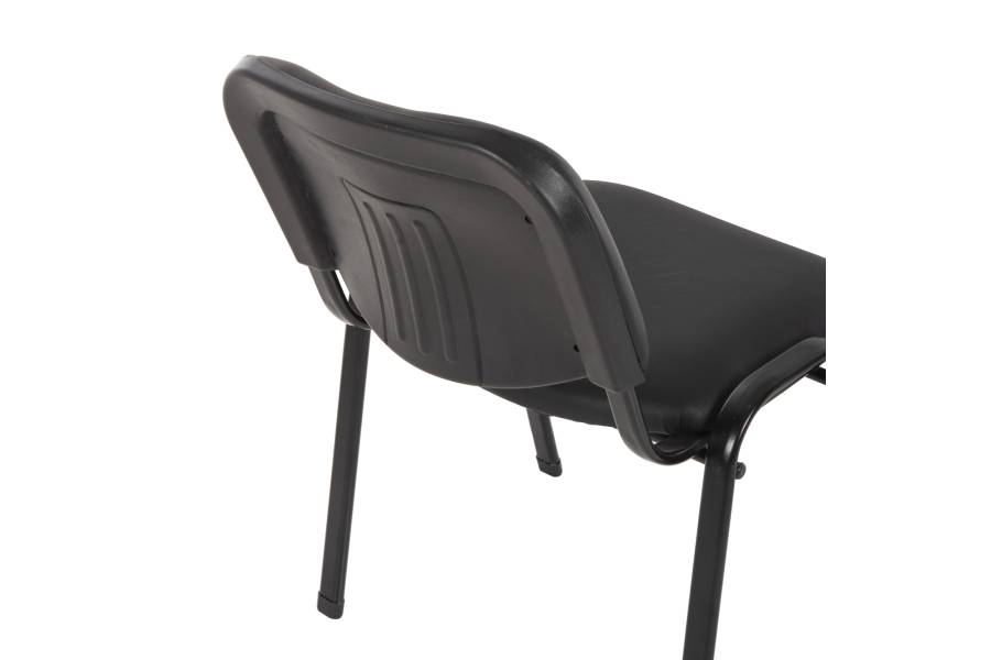 ΚΑΡΕΚΛΑ JANISHA HM1010.01 ΜΕ ΔΕΡΜΑΤΙΝΗ PU ΜΑΥΡΟ 53,5x59x77 εκ.