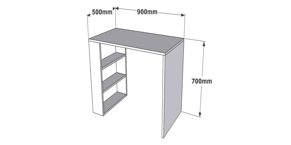 ΓΡΑΦΕΙΟ ΥΠΟΛΟΓΙΣΤΗ AVELINE ΜΕΛΑΜΙΝΗΣ ΛΕΥΚΟ HM8884.01 90Χ50Χ70Υεκ.