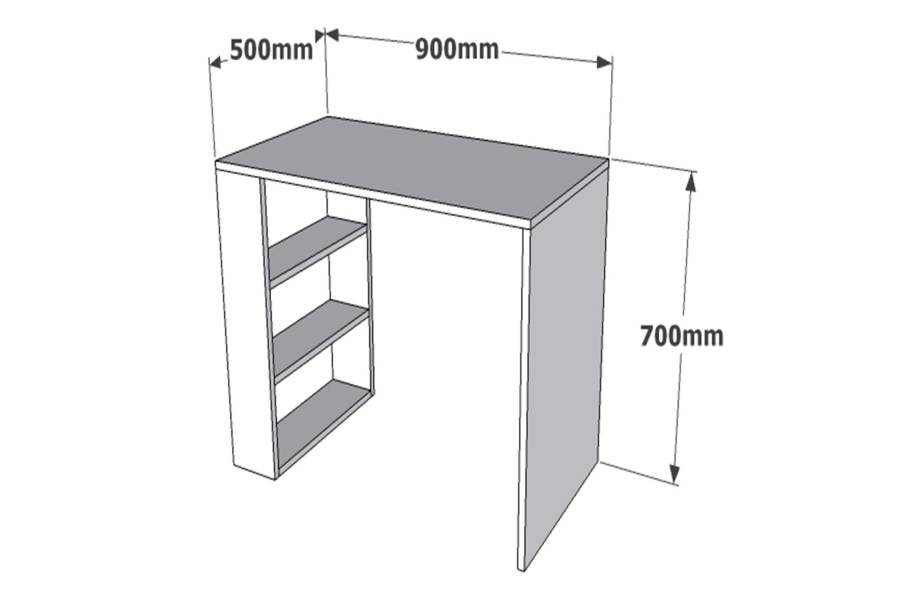 ΓΡΑΦΕΙΟ ΥΠΟΛΟΓΙΣΤΗ AVELINE ΜΕΛΑΜΙΝΗΣ ΛΕΥΚΟ HM8884.01 90Χ50Χ70Υεκ.