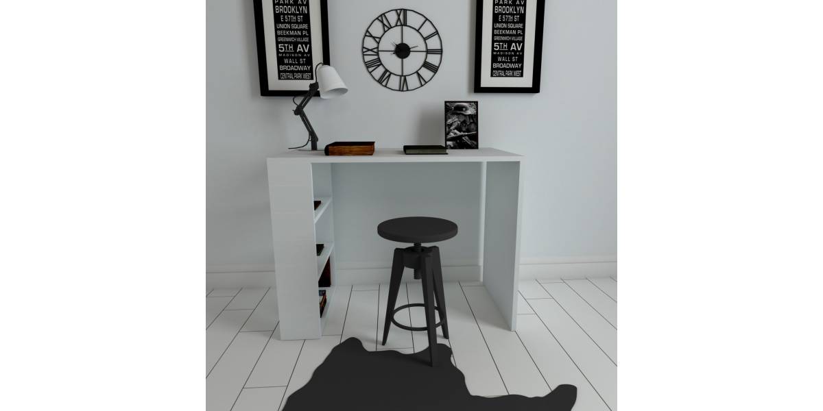 ΓΡΑΦΕΙΟ ΥΠΟΛΟΓΙΣΤΗ AVELINE ΜΕΛΑΜΙΝΗΣ ΛΕΥΚΟ HM8884.01 90Χ50Χ70Υεκ.