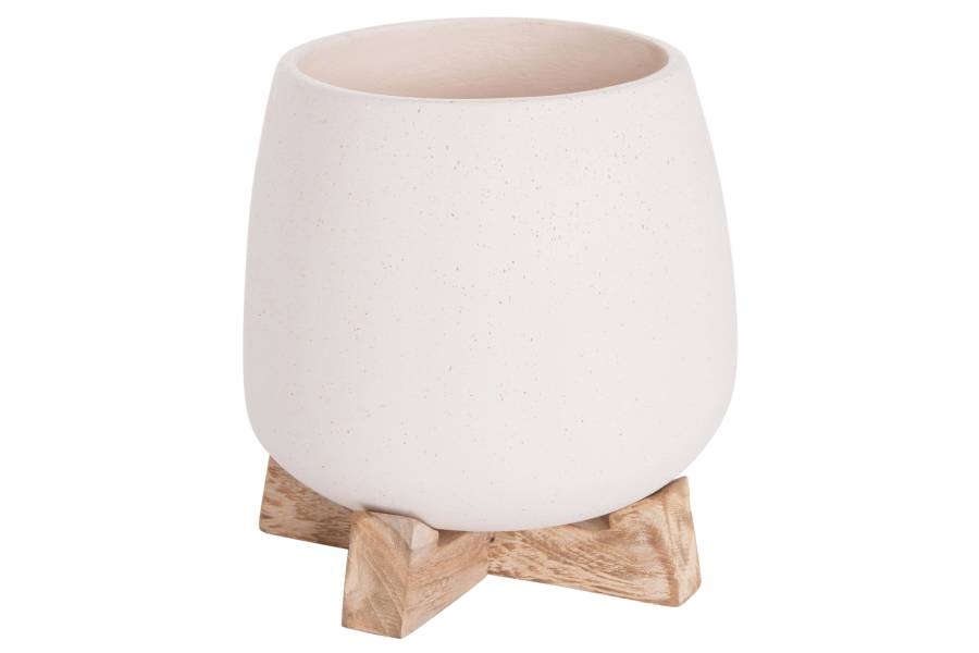 ΓΛΑΣΤΡΑ ΕΣ.ΧΩΡΟΥ FRELLO HM4674.02S ΛΕΥΚΟ FIBER CEMENT--TEAK ΒΑΣΗ 14,5x14,5x16Υεκ.