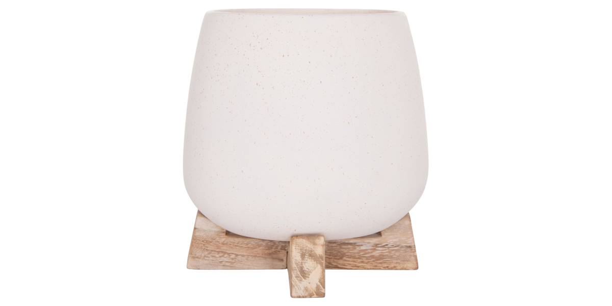 ΓΛΑΣΤΡΑ ΕΣ.ΧΩΡΟΥ FRELLO HM4674.02S ΛΕΥΚΟ FIBER CEMENT--TEAK ΒΑΣΗ 14,5x14,5x16Υεκ.