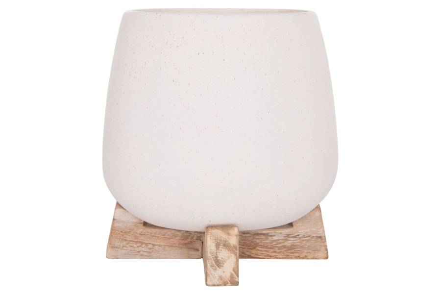 ΓΛΑΣΤΡΑ ΕΣ.ΧΩΡΟΥ FRELLO HM4674.02S ΛΕΥΚΟ FIBER CEMENT--TEAK ΒΑΣΗ 14,5x14,5x16Υεκ.