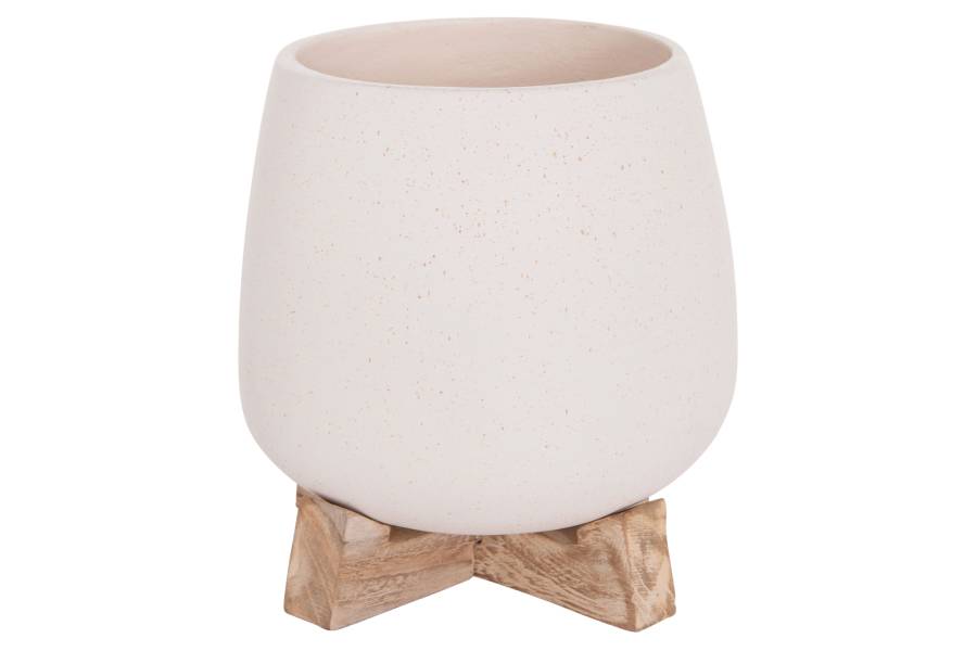 ΓΛΑΣΤΡΑ ΕΣ.ΧΩΡΟΥ FRELLO HM4674.02S ΛΕΥΚΟ FIBER CEMENT--TEAK ΒΑΣΗ 14,5x14,5x16Υεκ.