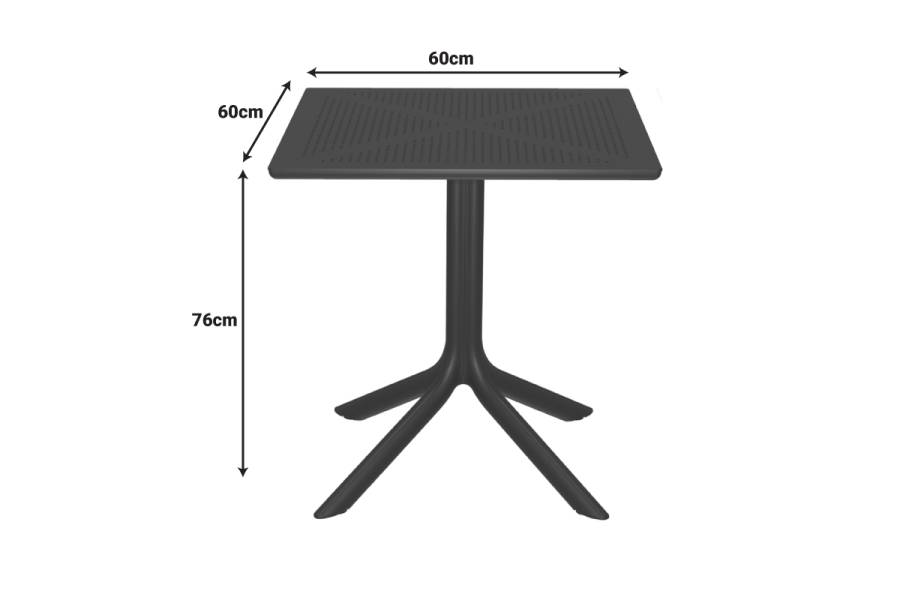 Τραπεζαρία Groovy Berdian pakoworld σετ 3τεμ σκούρο πράσινο PP 60x60x76εκ