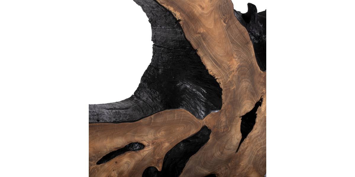 ΚΟΝΣΟΛΑ HM9356 ΑΠΟ ΜΑΣΙΦ ΞΥΛΟ ΤEAK ΦΥΣΙΚΟ - ΜΑΥΡΟ 150X40X80YΕΚ.