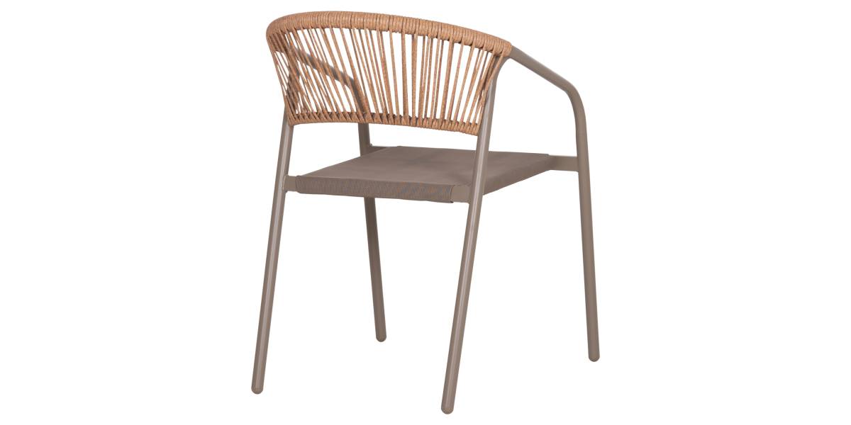 ΠΟΛΥΘΡΟΝΑ HOMAN HM6430.04 ΣΑΜΠΑΝΙ ΜΕΤΑΛΛΟ & TEXTILENE--ΜΠΕΖ P.E.RATTAN 53x58x75Υεκ