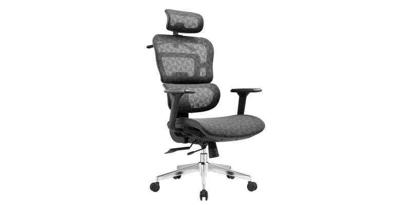 ΚΑΡΕΚΛΑ ΓΡΑΦΕΙΟΥ MODEN HM1215.01 ΜΑΥΡO MESH--ΒΑΣΗ ΧΡΩΜΙΟΥ 68x69x126Υεκ