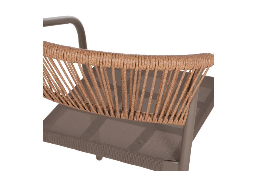 ΠΟΛΥΘΡΟΝΑ HOMAN HM6430.04 ΣΑΜΠΑΝΙ ΜΕΤΑΛΛΟ & TEXTILENE--ΜΠΕΖ P.E.RATTAN 53x58x75Υεκ