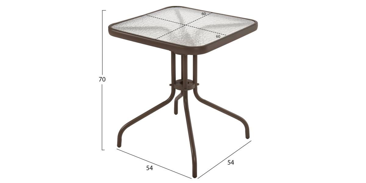 ΣΕΤ ΤΡΑΠΕΖΑΡΙΑ 3ΤΜΧ ΚΑΡΕΚΛΕΣ ΚΑΙ ΤΡΑΠΕΖΙ 60x60 HM5183.02