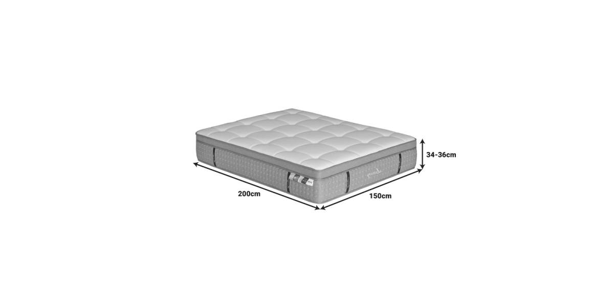 Στρώμα Luxury pakoworld pocket spring+gel memory foam+latex 34-36cm 150x200εκ