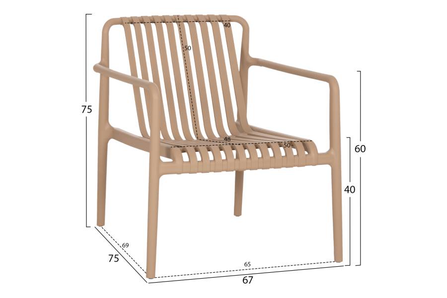 ΠΟΛΥΘΡΟΝΑ LOUNGE ΕΞΩΤ.ΧΩΡΟΥ MALEN HM6626.04 ΚΑΠΟΥΤΣΙΝΟ ΠΟΛΥΠΡΟΠΥΛΕΝΙΟ 67x75x75Υεκ