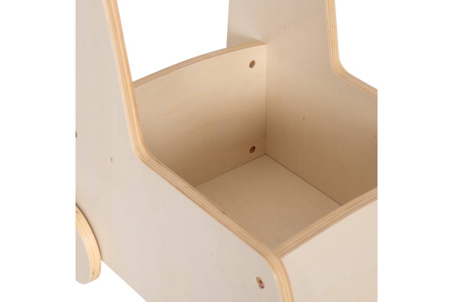 ΠΑΙΔΙΚΟ ΤΡΟΛΕΥ/ΚΑΡΟΤΣΑΚΙ RICKI HM18341.01 MDF & ΚΟΝΤΡΑΠΛΑΚΕ ΦΥΣΙΚΟ 33x45x50Υεκ