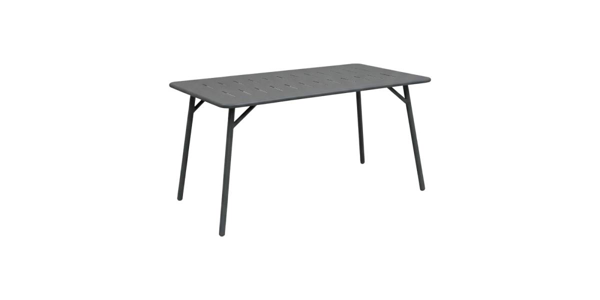 Τραπεζαρία Moraja Deraby Ι pakoworld σετ 5τεμ μαύρο μέταλλο 140x80x72εκ
