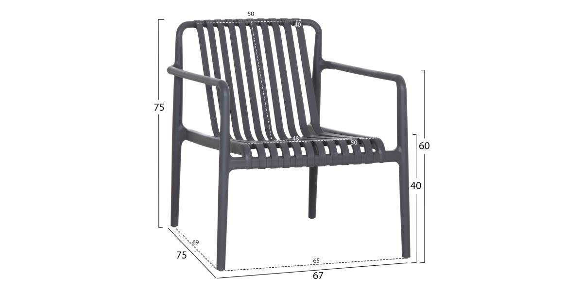 ΠΟΛΥΘΡΟΝΑ LOUNGE ΕΞΩΤ.ΧΩΡΟΥ MALEN HM6626.03 ΓΚΡΙ ΠΟΛΥΠΡΟΠΥΛΕΝΙΟ 67x75x75Υεκ