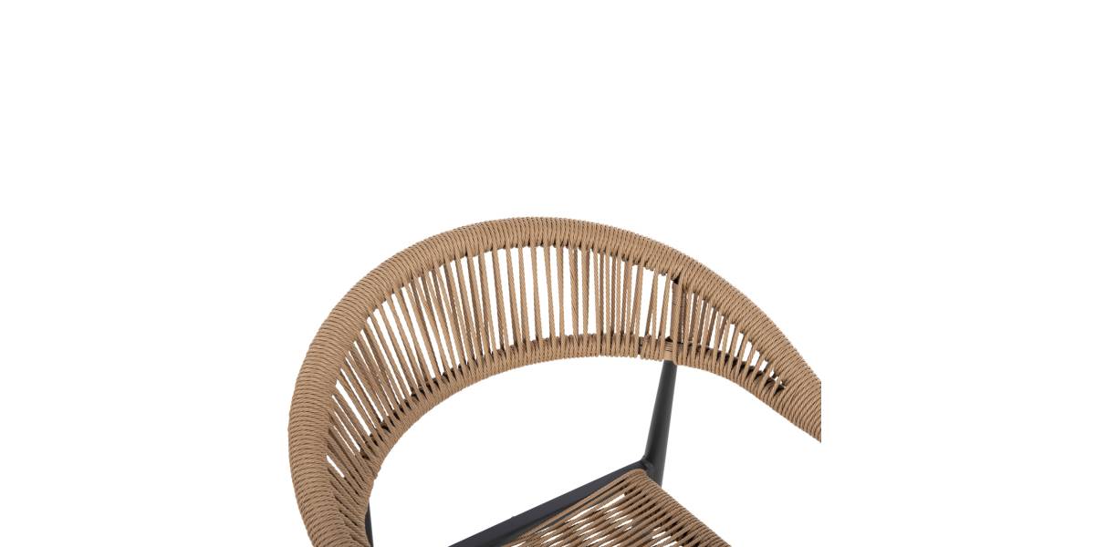 ΠΟΛΥΘΡΟΝΑ ΑΛΟΥΜΙΝΙΟΥ GRET HM5854.02 ΑΝΘΡΑΚΙ PΕ RATTAN ΜΠΕΖ 56x55,5x78Υ εκ.