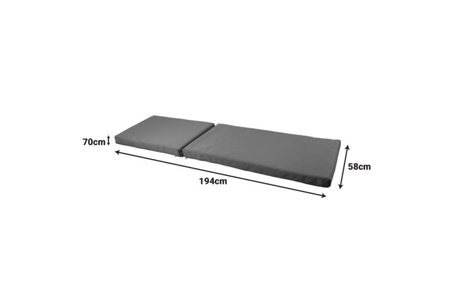 Μαξιλάρι Vertian pakoworld textilene σε μπεζ απόχρωση 58x190x20εκ