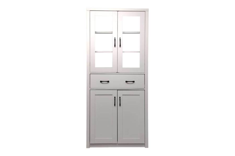 Βιτρίνα-ντουλάπα Nisso pakoworld σε λευκή απόχρωση 80x40x183.5εκ