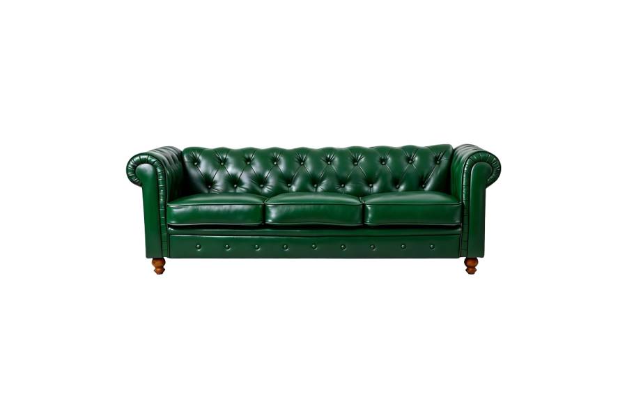 Kαναπές τριθέσιος τ. Chesterfield pakoworld pu κυπαρισσί 203x84x67εκ