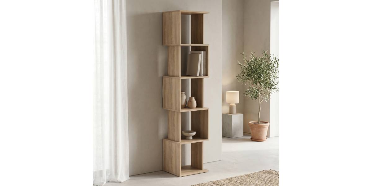 Βιβλιοθήκη Cubik pakoworld sonoma 35x30x161εκ