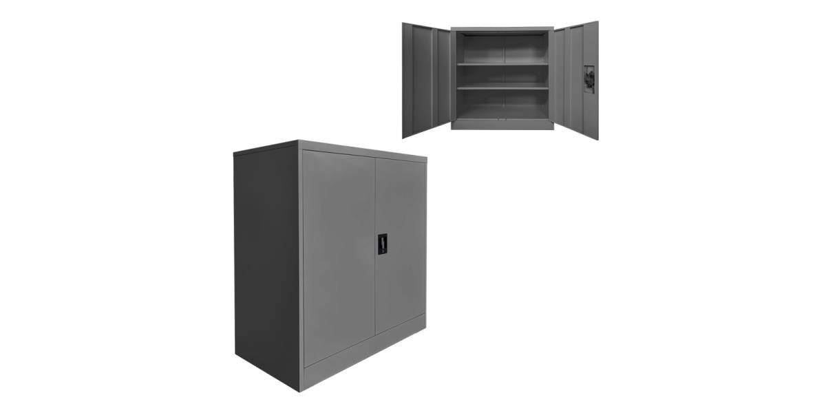 Μεταλλικό ντουλάπι Armon pakoworld ανθρακί 90x45x90εκ