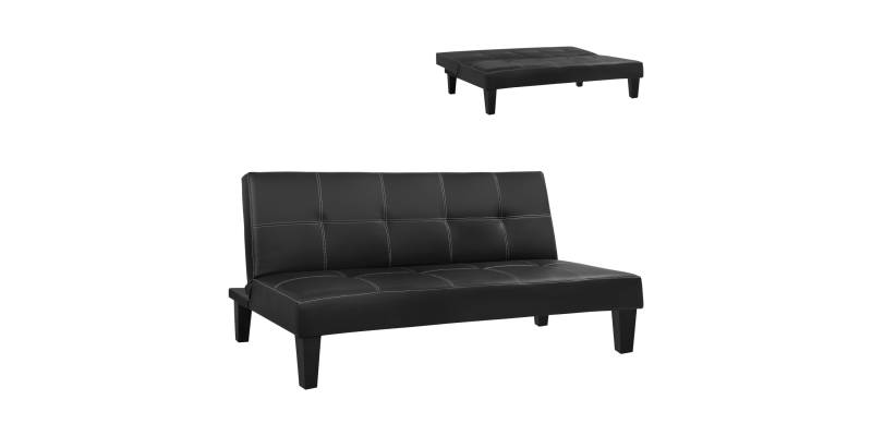 ΚΑΝΑΠΕΣ ΚΡΕΒΑΤΙ 3Θ HM3002.02 ΜΑΥΡΟΣ PU ΜΕ ΓΑΖΙΑ 186x90x82