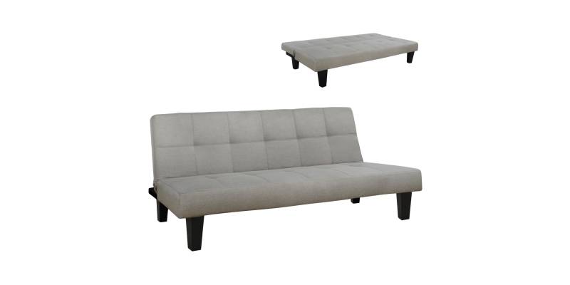 ΚΑΝΑΠΕΣ ΚΡΕΒΑΤΙ ODESSA HM3000.01 ΥΦΑΣΜΑ ΜΠΕΖ 179x80x79 εκ.