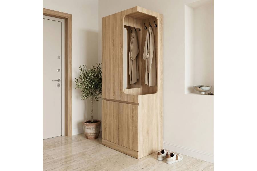 Έπιπλο εισόδου Feby pakoworld sonoma 80x50.5x190εκ