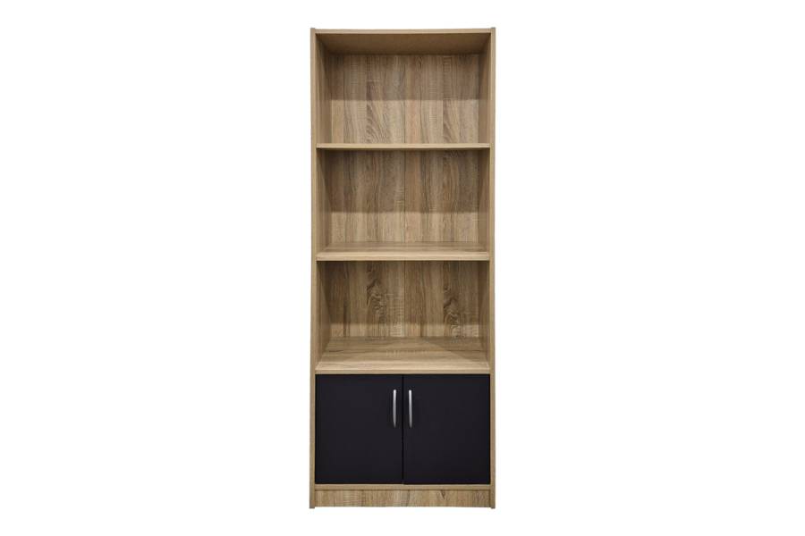 Βιβλιοθήκη Tekaro pakoworld sonoma-ανθρακί 60x29x166εκ