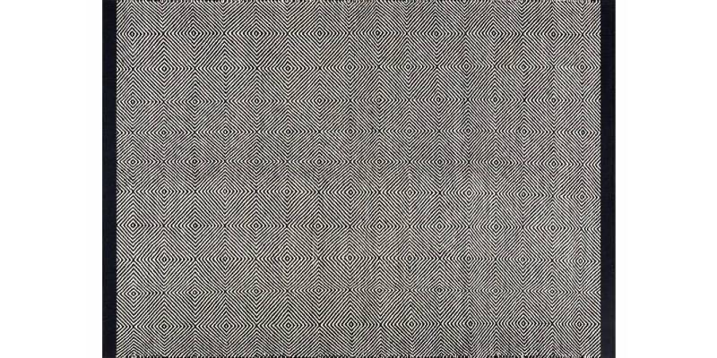 SOFA COMPANY HERRINGBONE SQUARE WOOLEN KILIM BL/WH 160X230 Χαλί