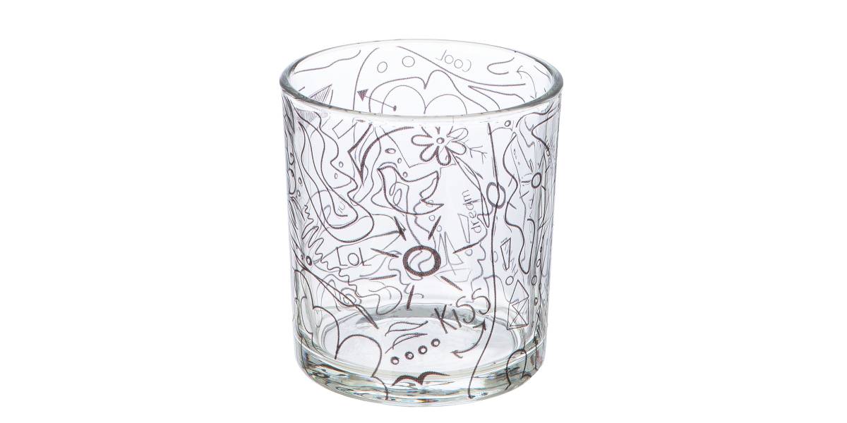 Φανάρι Καταιγίδας "Modern Art" Γυάλινο Μαύρο Clear PU 18 H. cm D. 7 cm