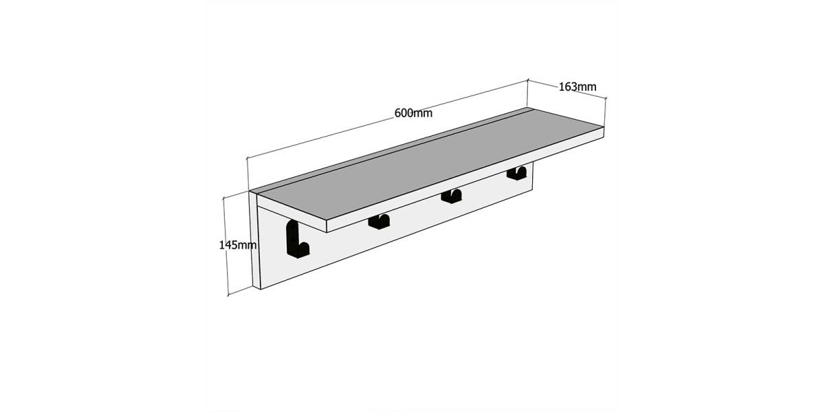 Κρεμάστρα Mulan pakoworld χρώμα λευκό 60x16x14.5εκ