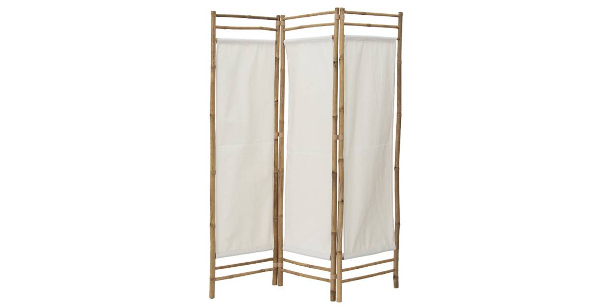 Παραβάν Barra pakoworld bamboo φυσικό-εκρού 135x3x160εκ