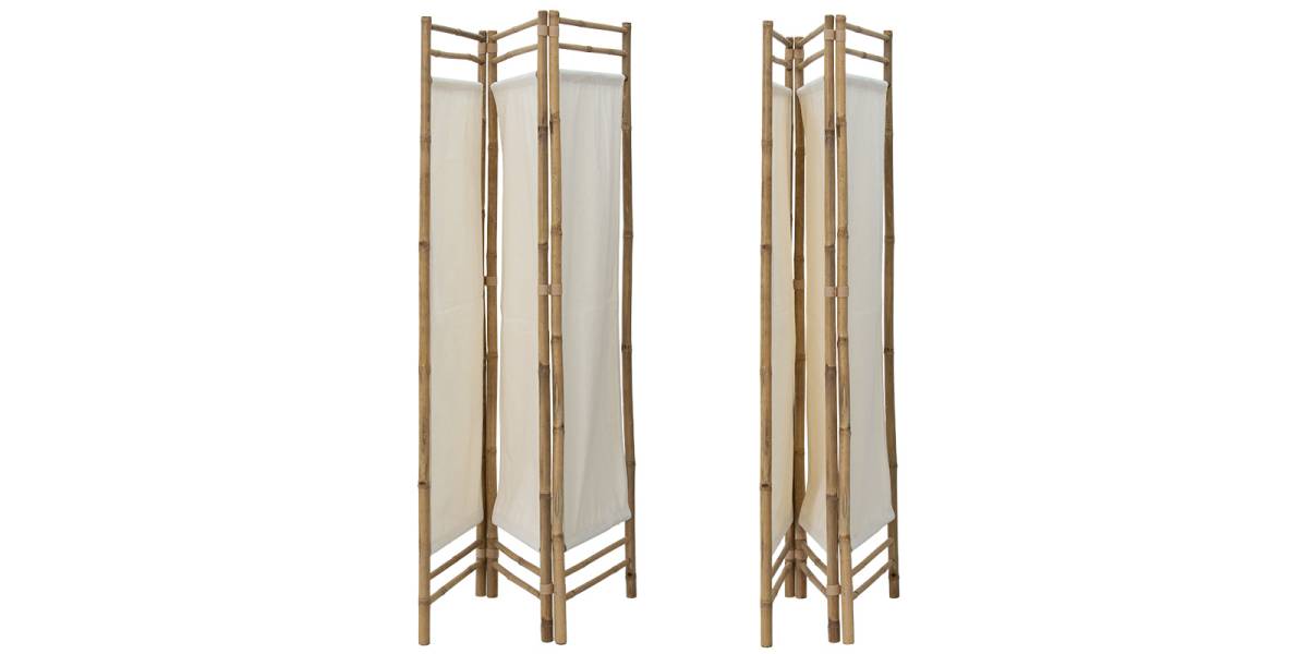 Παραβάν Barra pakoworld bamboo φυσικό-εκρού 135x3x160εκ