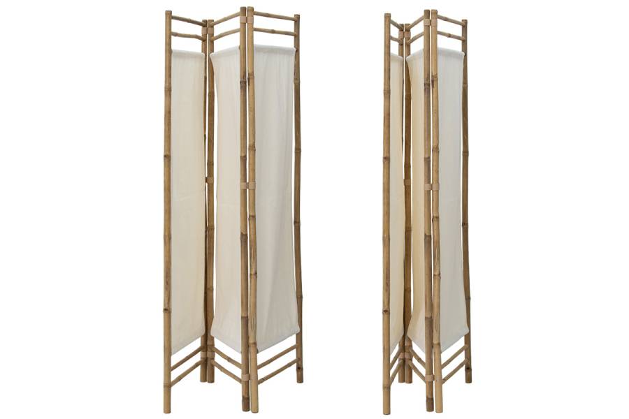 Παραβάν Barra pakoworld bamboo φυσικό-εκρού 135x3x160εκ