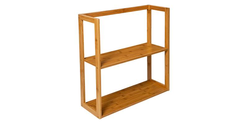 Ραφιέρα επιδαπέδια 2όροφη Dak pakoworld bamboo φυσικό 57x20x60εκ